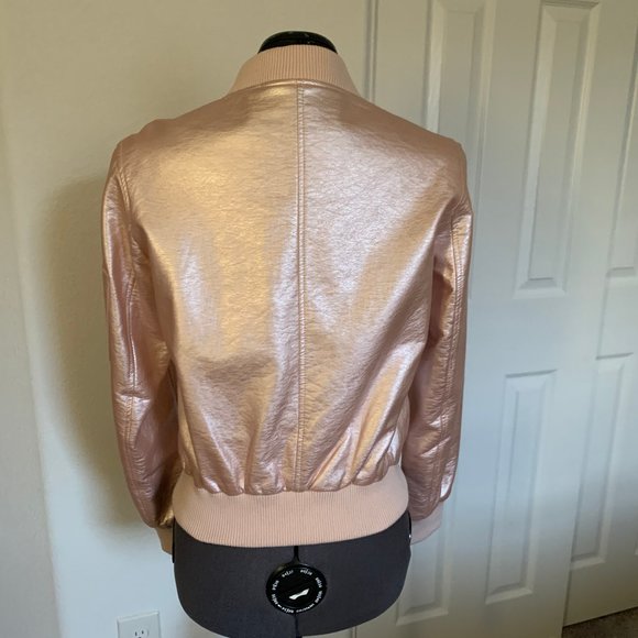 Metallic pink bomber jacket - Picture 5 of 12